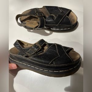 Vintage Dr Martens Docs Strappy Chunky Sandals Size 6 UK Made ENGLAND *FLAWED
